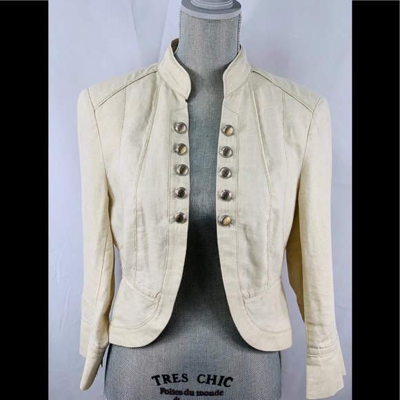 White House Black Market Jackets & Blazers - Gorgeous WHBM 💯% linen open front blazer